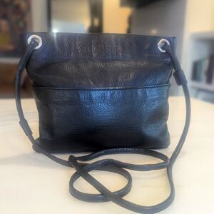 Margot Black Leather crossbody bag